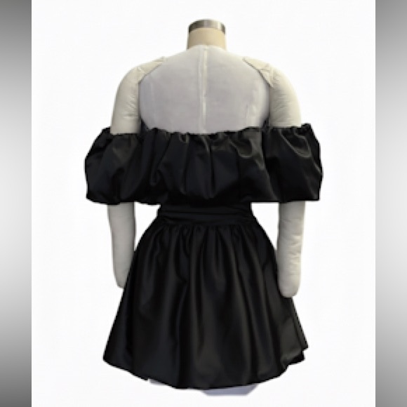 Jonathan Simkhai Satin Mini bubble dress size 4 in black